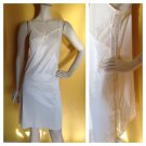 vtg OLGA Noisy Swishy Peek-A-Boo Lace Sides Full Nylon Slip 38/40/42 Ivory