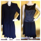 Beautiful AMANDA SMITH 3pc Skirt Suit Satin Cami Jack Blazer Ruffled 8