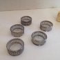 Set/5 Bailey Banks & Biddle Crystal Silver Plate Salt Cellars/Dips Bowls Open