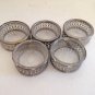Set/5 Bailey Banks & Biddle Crystal Silver Plate Salt Cellars/Dips Bowls Open