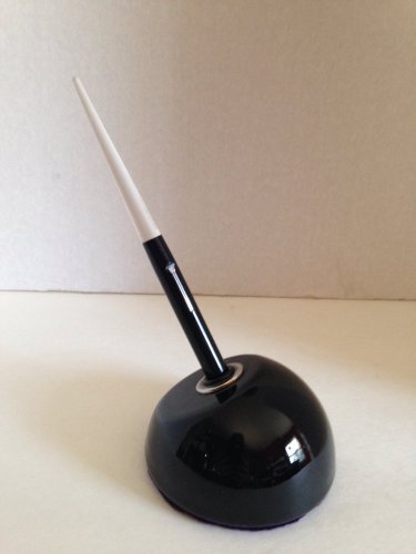 vtg Esterbrook Black Eight Ball Fountain Pen Desk Set w/Clear Taper