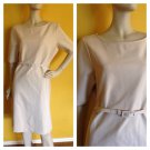 NWT Talbots Beige Short Sleeve Heavy Knit Belted Career Dress 18 Stretch