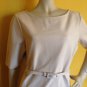 NWT Talbots Beige Short Sleeve Heavy Knit Belted Career Dress 18 Stretch