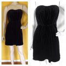 NWT Black Velvet Casual Strapless Summer Spring Versatile Cocktail Dress  M