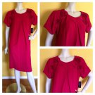 NWT Argenti Red Embellished Cocktail Evening Party Dress Pleated Rosettes 12