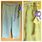 NWT QVC Light Green Stretch Cotton Spring Summer Pants Casual 14 Larkspur