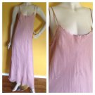 Valerie Stevens Long Dusty Pink Satin And Chiffon Gown Embroidered S