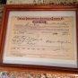 Antique 1899 MONON Route CI&L RR Freight Receipt Brookston Ind Framed