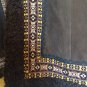 vtg 70s Boho Princess Suede Ethnic Faux Persian Lamb Trim Coat Espresso XS/S