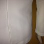 vtg 70s White Polyester Butterfly Embroidery Leisure Disco Pant Suit Blazer S/M