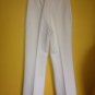 vtg 70s White Polyester Butterfly Embroidery Leisure Disco Pant Suit Blazer S/M