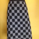 vtg 60s I Magnin Marchesa di Gresy Wool Knit Skirt Mod Straight S/M Black White