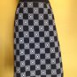 vtg 60s I Magnin Marchesa di Gresy Wool Knit Skirt Mod Straight S/M Black White