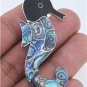 Sea Horse Abalone Paua 925 Sterling Silver Pendant Bali Jewelry PN91KA L7979