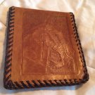 VINTAGE 1940-1950s  HANDTOOLED LEATHER WESTERN BI-FOLD WALLET