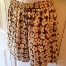 ADRIENNE VITTADINI  Dress Shorts Floral 100% SILK Size S VINTAGE Designer
