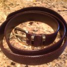 AUTHENTIC GIANNI VERSACE MENS BELT SIZE 40 ITALY BROWN LEATHER GOLD BUCKLE