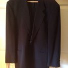 Hugo Boss Viera Saks Fifth Avenue Blue Wool Blend Mens Two Button Suit Size 44 L
