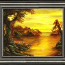 Framed Morning in the Tropics after Frederick Churches painting