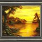 Framed Morning in the Tropics after Frederick Churches painting