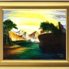 Framed copy of Thomas Doughty's Fanciful Landscape