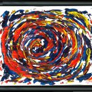 Framed abstract of primary colors