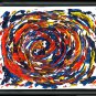 Framed abstract of primary colors