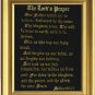 Framed The Lord's Prayer in Metallic Gold Olde English latters