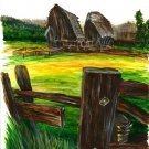 landscape with a barn