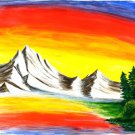 colorful landscape mountains
