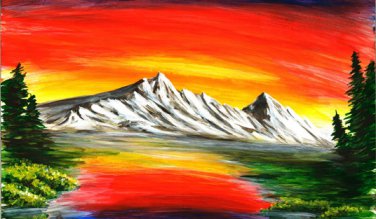 colorful landscape mountains