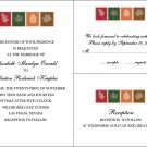 50 Fall Leaf Wedding Invitations, RSVP postcards, Reception Invitations printed