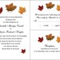 50 Fall Leaf Wedding Invitations, RSVP postcards, Reception Invitations printed