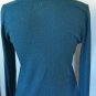 J Crew S Thin Teal Blue Button-Neck Henley Sweater Wool/Cashmere Layering #17131