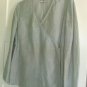 Vestimenta Italy Pale Frost Blue True Wrap Blouse Top Lightweight Semi-Sheer