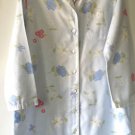 L.L. Bean Women's S Blue Floral Peruvian Cotton Nightshirt Sleepshirt Flowers