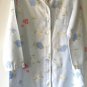 L.L. Bean Women's S Blue Floral Peruvian Cotton Nightshirt Sleepshirt Flowers