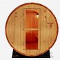6' Foot Canadian Outdoor Pine Wood 4 Person Barrel Sauna Wet/Dry SPA 9KW Electric Heater Lava Rocks