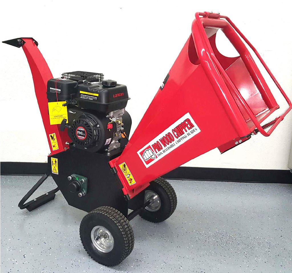 6.5HP 195cc Gas Powered Wood Chipper Yard Machine Mulcher Shredder 4 ...