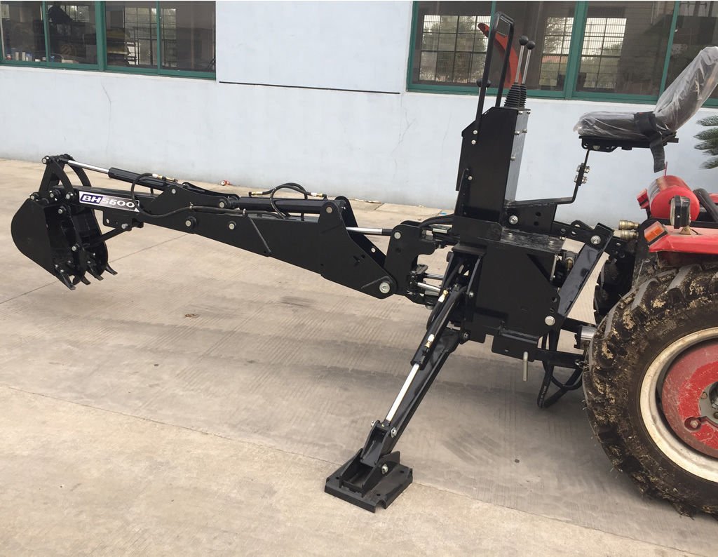 BH5600 PTO 3 Point Backhoe Tractor Excavator Attachment w/ Pump 15" Bucket