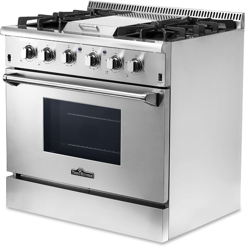 Thor Kitchen 36" Professional Gas Range Stove Oven w/ Griddle HRG3617U