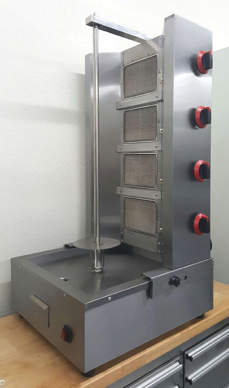 4 Zone Gas Shawarma Gyro Vertical Broiler Tacos Al Pastor 70lbs ...