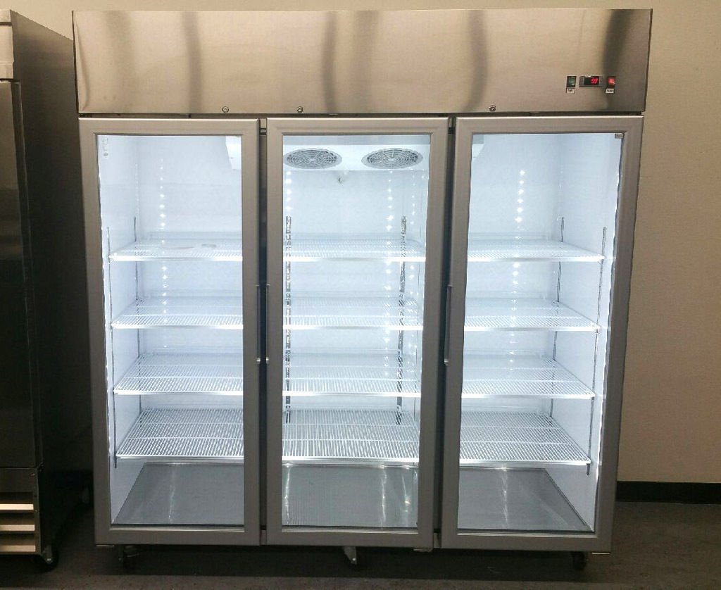 3 Door Commercial Reach In Glass Front Merchandiser FREEZER MCF8603