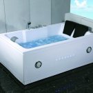 2 Person Indoor Whirlpool Jetted Bath Tub SPA Hydrotherapy Massage Bathtub 051A WHITE w/ Bluetooth