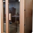 2 Person Canadian Hemlock Traditional Wet / Dry Steam Sauna SPA Indoor - SYM02SS