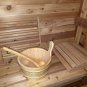 Canadian Red Cedar Wet Dry Traditional Steam 6' Barrel Sauna w/ Roof 9KW Harvia Heater