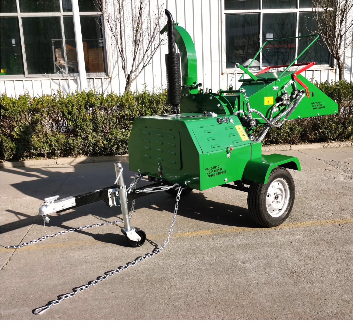 22HP Tow Behind Diesel Wood Log Chipper Shredder Mulcher WP-22HP-D ...