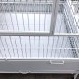Large Double Macaw Parrot Cockatoo Bird Breeder Pet Cage w/ Divider - Solid White Finish