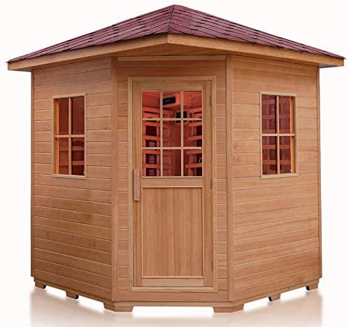 4 Four Person Outdoor Infrared SAUNA SPA Ceramic FIR Far with LED Lights, Audio