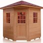 4 Four Person Outdoor Infrared SAUNA SPA Ceramic FIR Far with LED Lights, Audio